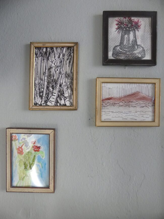 4 kleines. Zeichnungen mit ramen