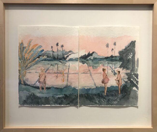 Tourist in the Rice field